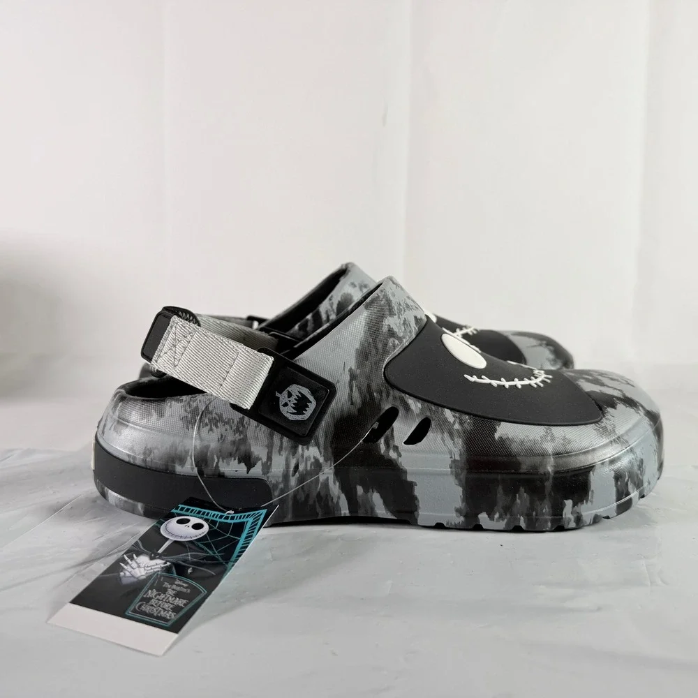 Disney Nightmare Before Christmas Jack Skellington Clogs Mens 10 Gray New